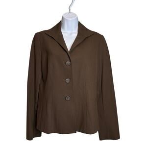 Lafayette 148 New York Womens Wool Single Breasted Blazer Size 4 Career Workwear